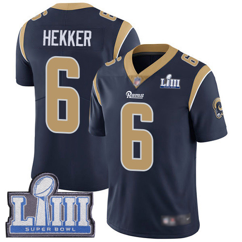 Los Angeles Rams Limited Navy Blue Men Johnny Hekker Home Jersey NFL Football #6 Super Bowl LIII Bound Vapor Untouchable->youth nfl jersey->Youth Jersey